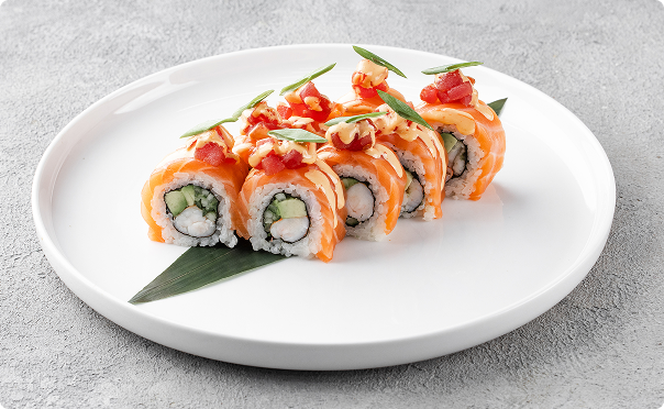 Sushi on plate