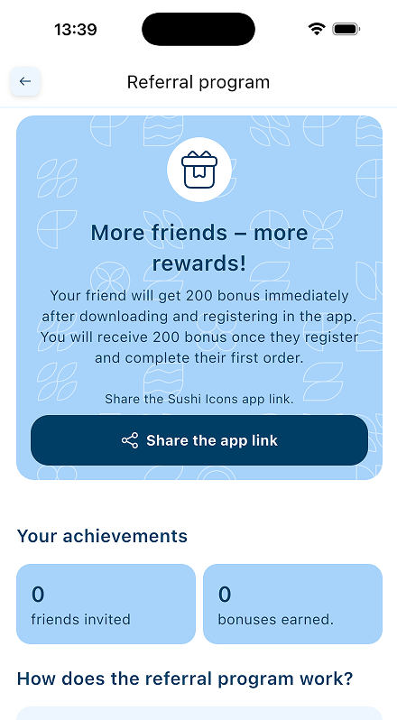 Tap the <strong>«Share link»</strong> button
