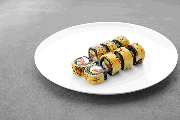 Order Black Philadelphia roll with cheddar cheese